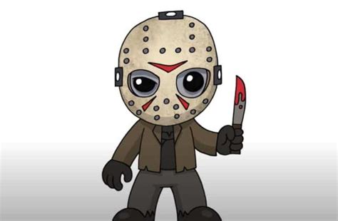 cute jason drawing|how to draw jason voorhees.